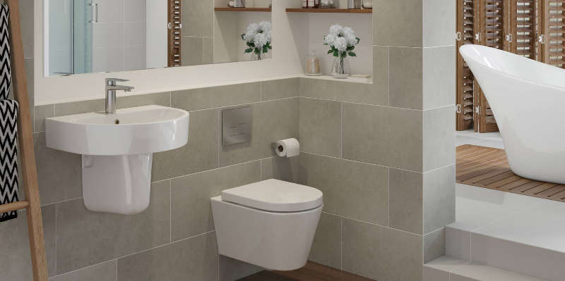 This image is showing the Cilantro wall hung WC and Basin 